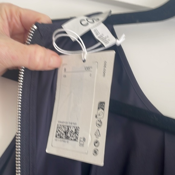 COS navy sleeveless maxi dress with front pleats Sz 2 NWT - Picture 5 of 8